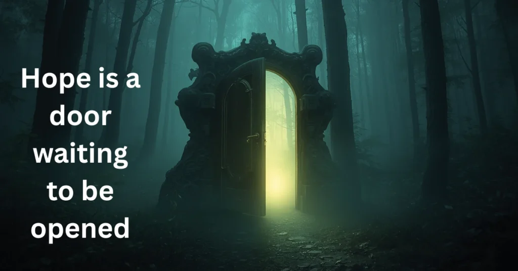 Hope is a door waiting to be opened