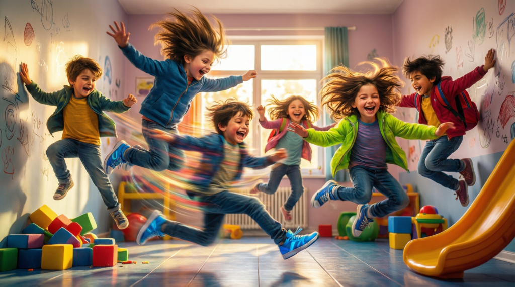 “The kids were bouncing off the walls.”