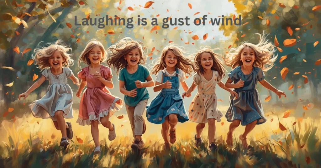 Laughing is a gust of wind