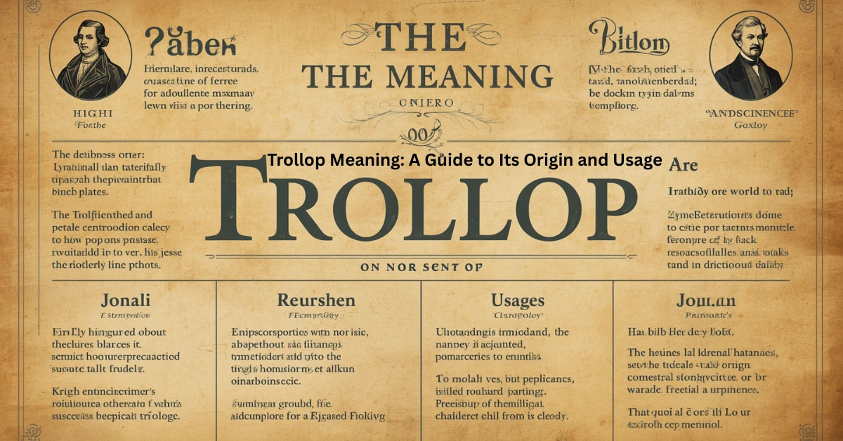 Trollop Meaning: A Guide to Its Origin and Usage