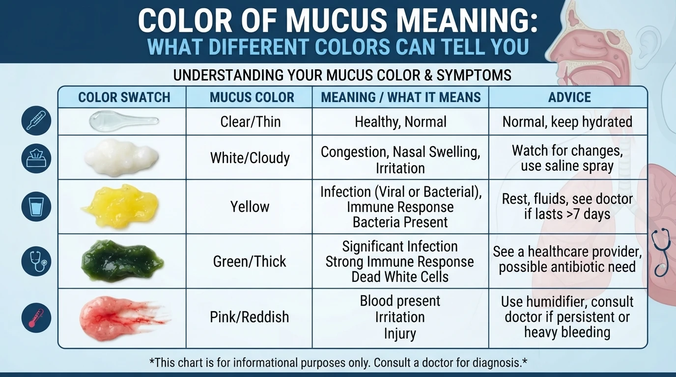 Color of Mucus Meaning: What Different Colors Can Tell You